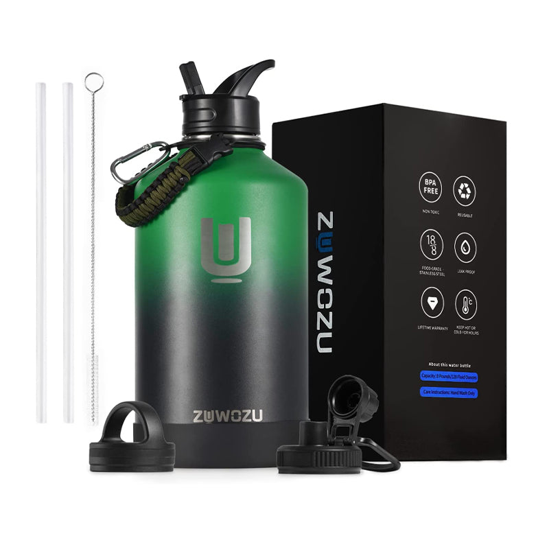 Insulated water jug with 3 lids