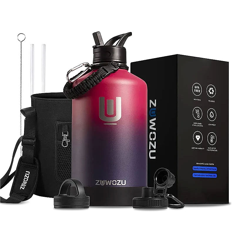 Insulated water jug with carry pouch