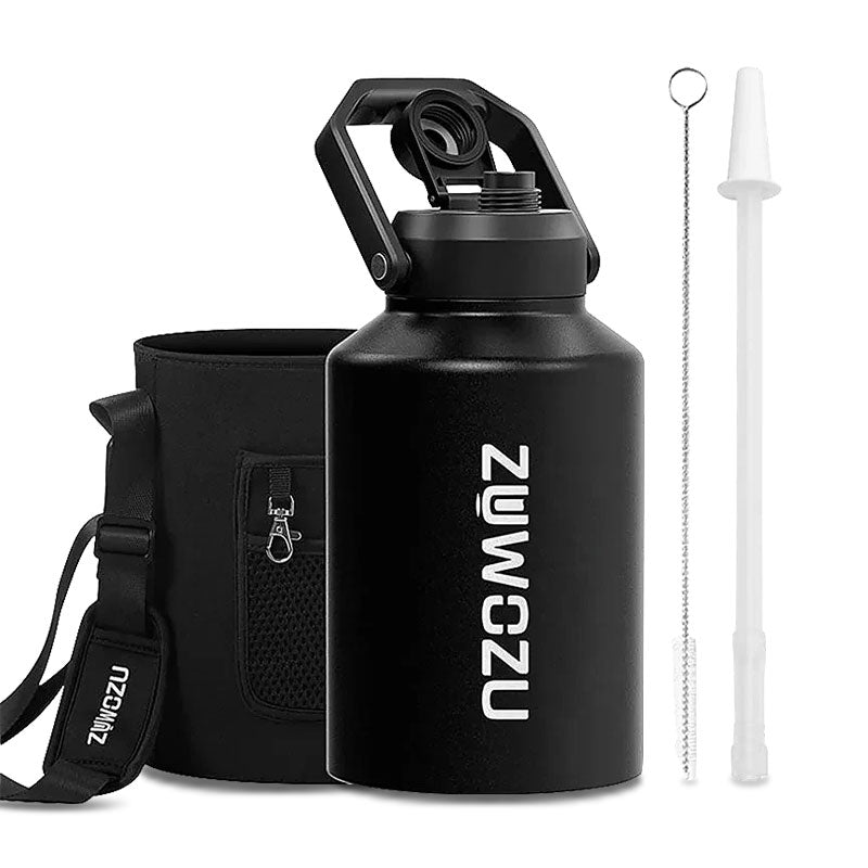 Insulated water jug with carry pouch
